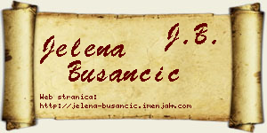 Jelena Busančić vizit kartica
